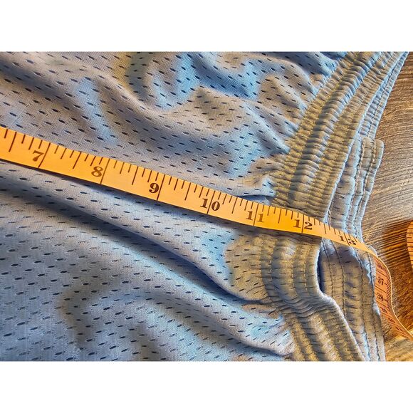 Champion Light Blue Mesh Athletic Shorts Elastic Waistband Logo Unisex Small - Picture 5 of 12